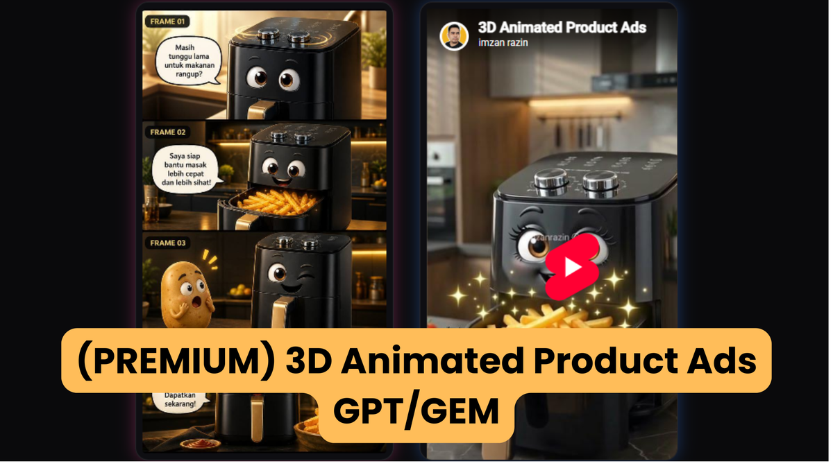 (PREMIUM) 3D Animated Product Ads GPT/GEM